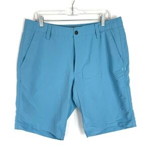 Under Armour Heat Gear ISO Chill Fabric Men's Sky Blue Flat Front Golf Shorts 36